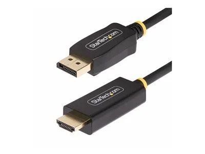 StarTech.com 6.6ft (2m) DisplayPort to HDMI Adapter Cable, 4K 60Hz with HDR, DP to HDMI 2.0b, Active Video Converter, DisplayPort Desktop to HDMI Monitor
