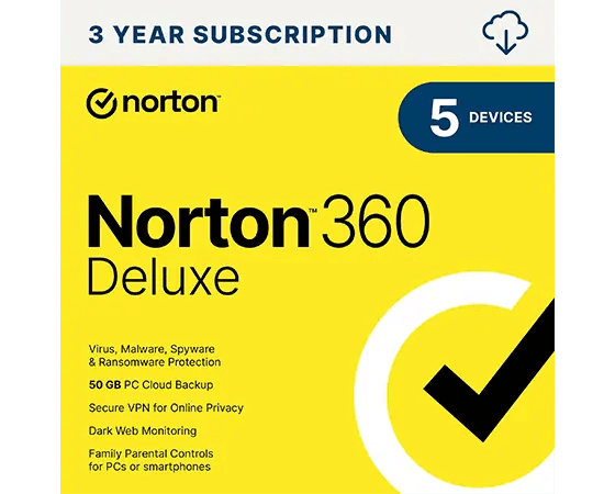 Lenovo Norton 360 Deluxe – Protection for 5 Device 36 Month Subscription