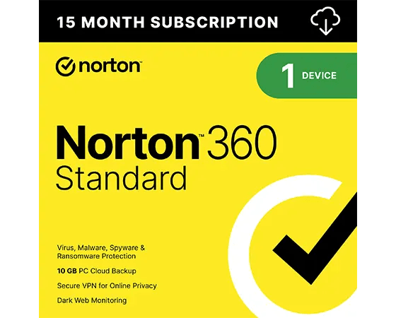 Lenovo Norton 360 Standard – Protection for 1 Device 15 Month Subscription