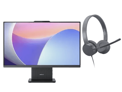 Lenovo IdeaCentre AIO 27 (R5-Windows 11 Home-16GB-1TB) + Headset AMD Ryzen™ 5 7535HS Processor (3.30 GHz up to 4.55 GHz)/Windows 11 Home 64/1 TB SSD  TLC Opal