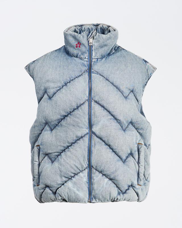 Perfect Moment Women's Denim Vest, Ski Jackets, Light Denim, S