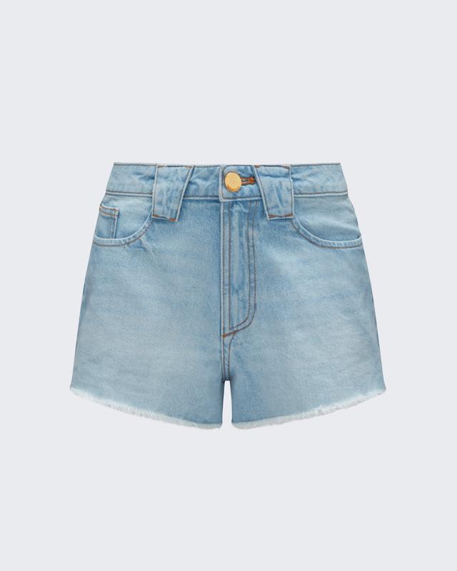 Perfect Moment Womens Denim Short, Low-Rise Denim Shorts, Stone Wash, M