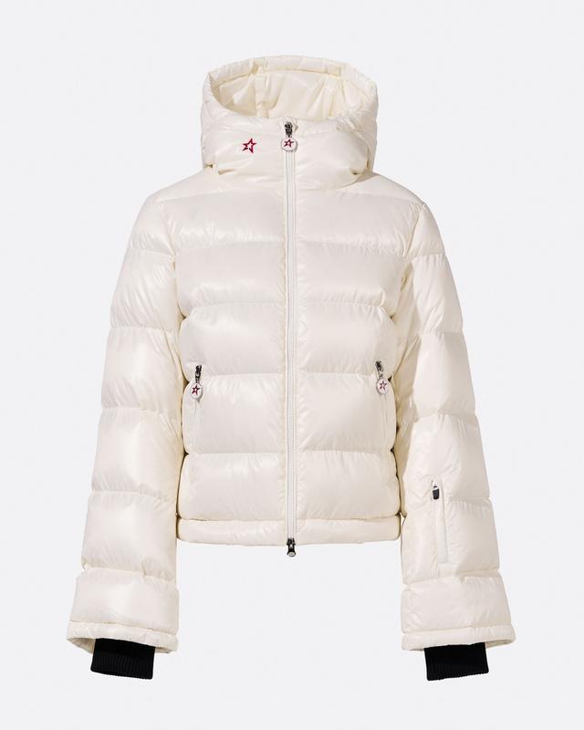 Perfect Moment Women's Polar Flare Down Jacket, Ski Jackets, Snow White, L