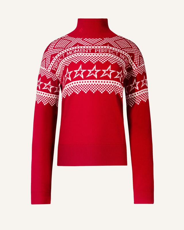 Intarsia-Knit Merino Wool Turtleneck XS