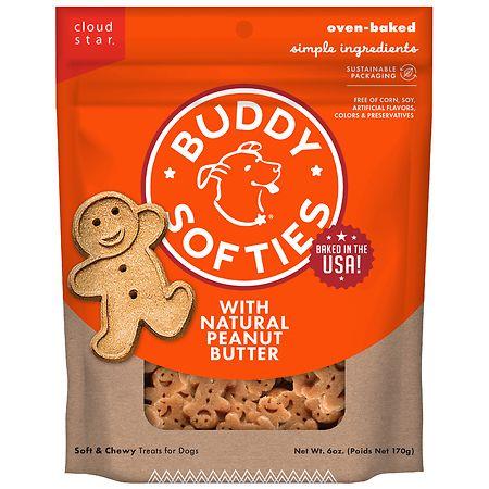 Cloud Star Soft & Chewy Dog Treats, Peanut Butter Peanut Butter - 6.0 oz