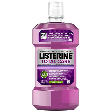 Listerine Anticavity Fluoride Mouthwash Fresh Mint - 500.0 mL