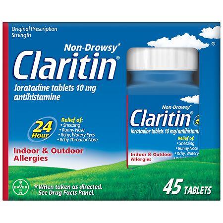Claritin 24 Hour Non-Drowsy Allergy Medicine, Loratadine Tablets - 45.0 ea
