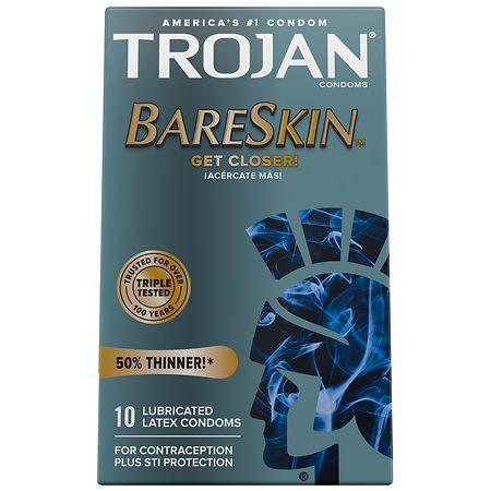 Trojan BareSkin Thin Premium Lubricated Condoms - 10.0 ea