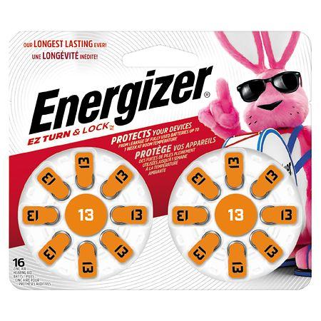 Energizer Hearing Aid Batteries Size 13, Orange Tab 13 - 16.0 ea