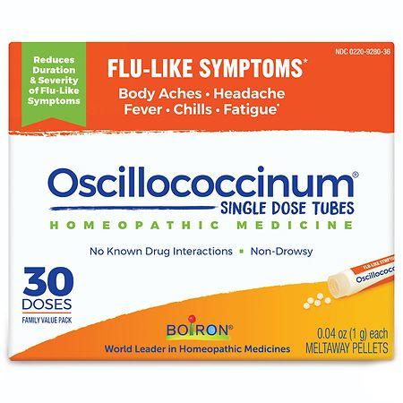 Boiron Oscillococcinum Homeopathic Medicine for Flu-Like Symptoms - 30.0 oz x 30 pack