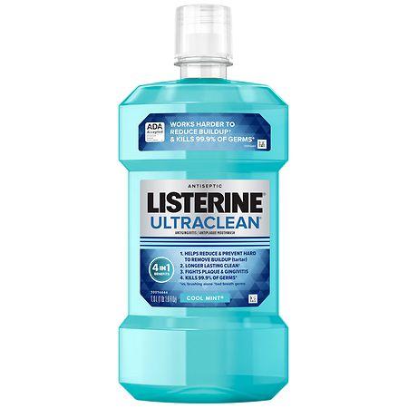 Listerine Ultra Clean Oral Care Antiseptic Mouthwash, Cool Mint Cool Mint - 1.0 L