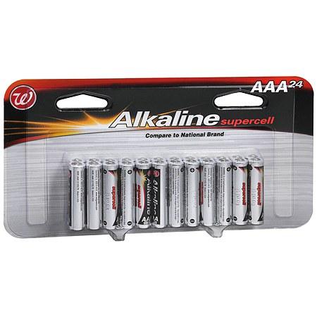 Walgreens Alkaline Supercell Batteries AAA - 24.0 ea