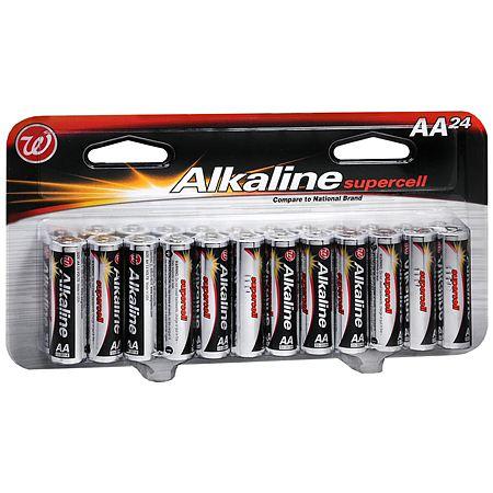 Walgreens Alkaline Supercell Batteries AA - 24.0 ea