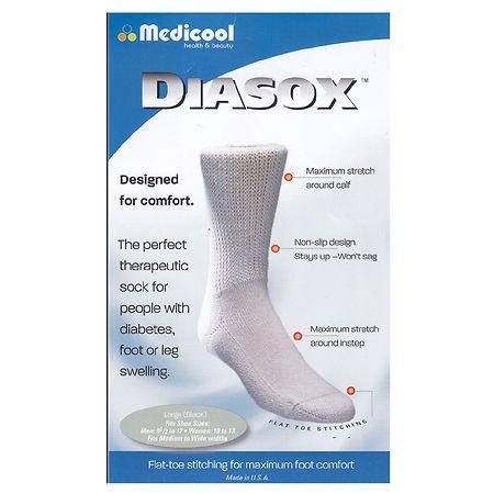 Medicool Diabetic Socks Black - Medium 1.0 ea