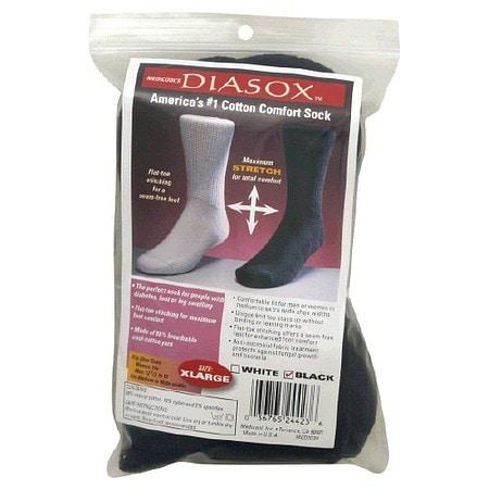 Medicool Diasox Therapeutic Mid Calf Length Socks Black - XL 1.0 Each