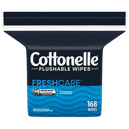 Cottonelle Flushable Wet Wipes, Refill Pack - 168.0 ea