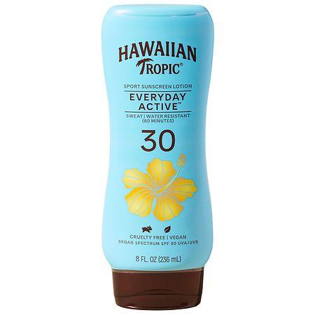 Hawaiian Tropic Everyday Active Lotion Sunscreen Broad Spectrum SPF 30 Light Tropical - 8.0 fl oz