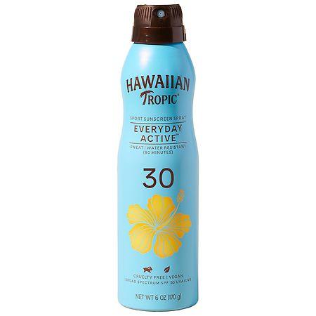 Hawaiian Tropic Everyday Active Spray Sunscreen Broad Spectrum SPF 30 Light Tropical - 6.0 oz