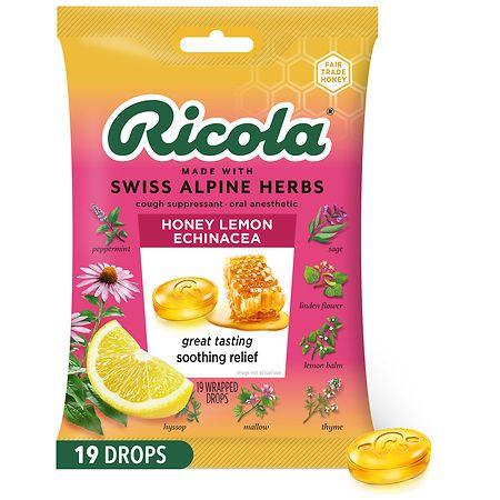 Ricola Echinacea Cough Drops Honey Lemon - 19.0 ea