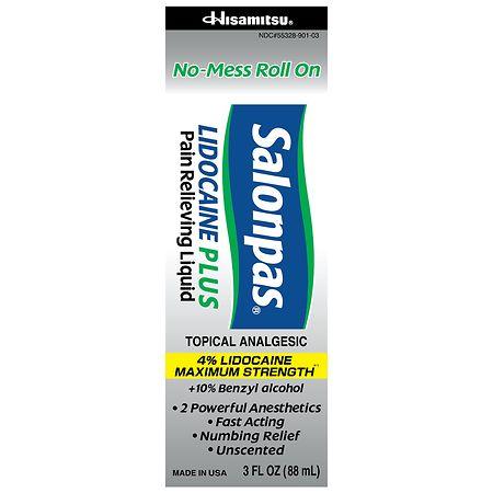 Salonpas Lidocaine Plus Pain Relieving Roll-On - 3.0 fl oz