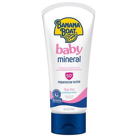 Banana Boat Baby 100% Mineral Sunscreen Lotion, SPF 50+ - 6.0 fl oz