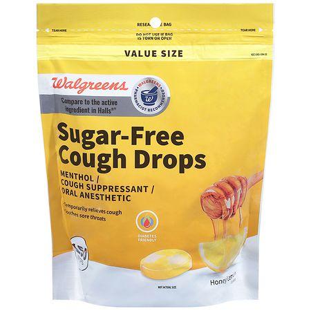 Walgreens Sugar-Free Cough Drops Honey Lemon - 150.0 ea