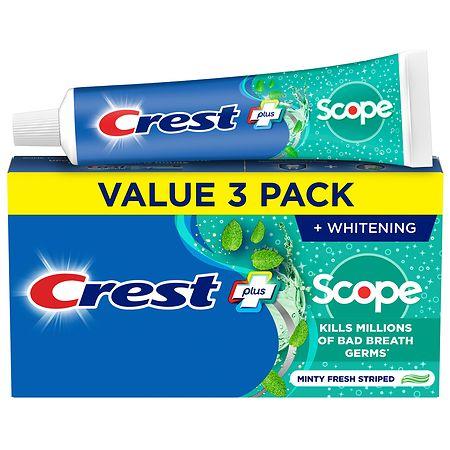 Crest Whitening Toothpaste Minty Fresh Striped - 5.4 oz x 3 pack