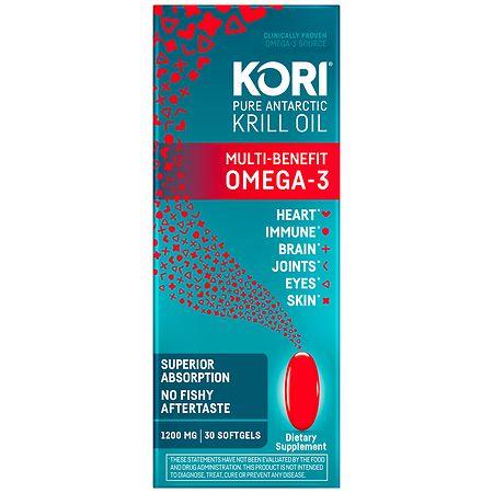 Kori Pure Antarctic Krill Oil Multi-Benefit Omega-3 1200mg Softgels - 30.0 EA