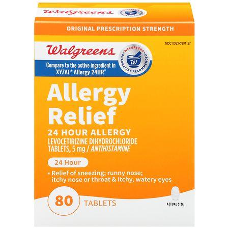 Walgreens 24 Hour Allergy Relief Levocetirizine Tablets - 35.0 ea