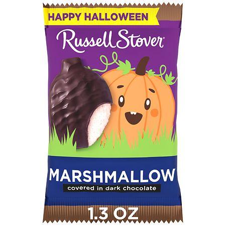Russell Stover Halloween Candy Pumpkin Marshmallow Covered in Dark Chocolate - 1.3 oz