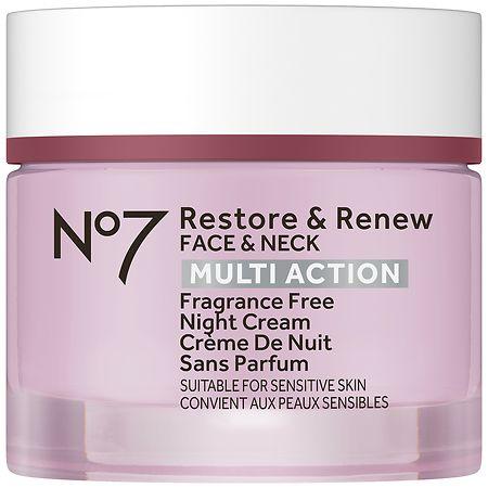 No7 Restore & Renew Night Cream Fragrance Free - 1.69 fl oz