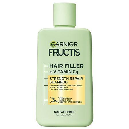 Garnier Fructis Hair Filler Strength Repair Shampoo With Vitamin Cg For Weak, Damaged Hair - 10.1 fl oz
