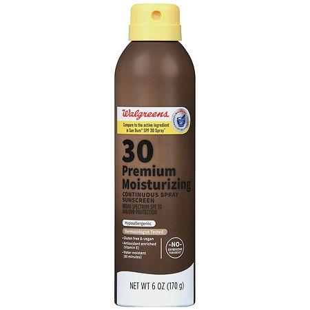 Walgreens 30 Premium Moisturizing Continuous Spray Sunscreen - 6.0 oz