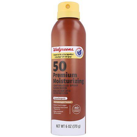 Walgreens Premium Moisturizing Continuous Spray Sunscreen SPF 50 - 6.0 oz