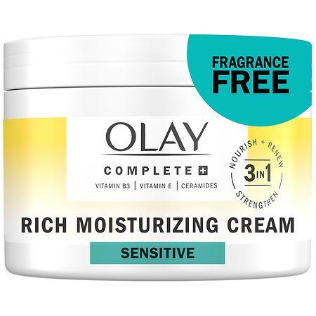Olay Complete + Rich Moisturizing Cream, Hydrating Face Cream for Dry Skin No scent - 8.5 oz