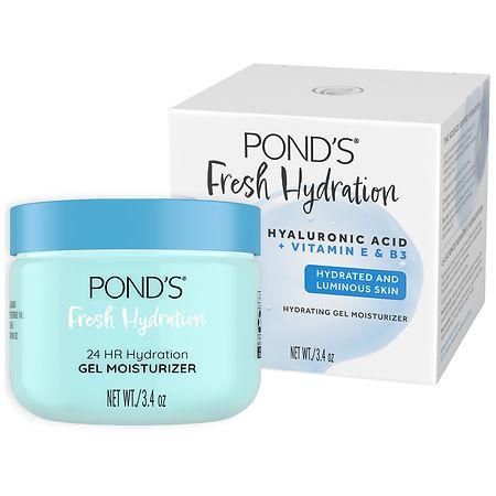 Pond's Fresh Hydration Gel Moisturizer Hyaluronic Acid + Vitamin E & B3 - 3.4 oz