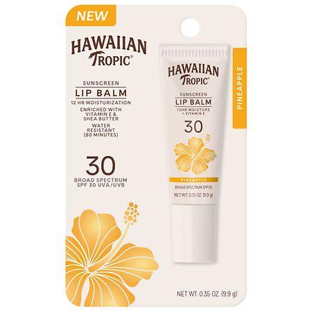 Hawaiian Tropic Sunscreen Lip Balm With Vitamin E & Shea Butter Pineapple - 0.35 oz
