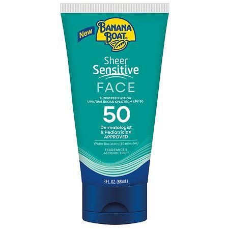 Banana Boat Sheer Sensitive Sunscreen Face Lotion - 3.0 fl oz