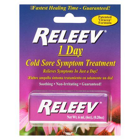 Releev 1 Day Cold Sore Symptom Treatment - 0.2 oz