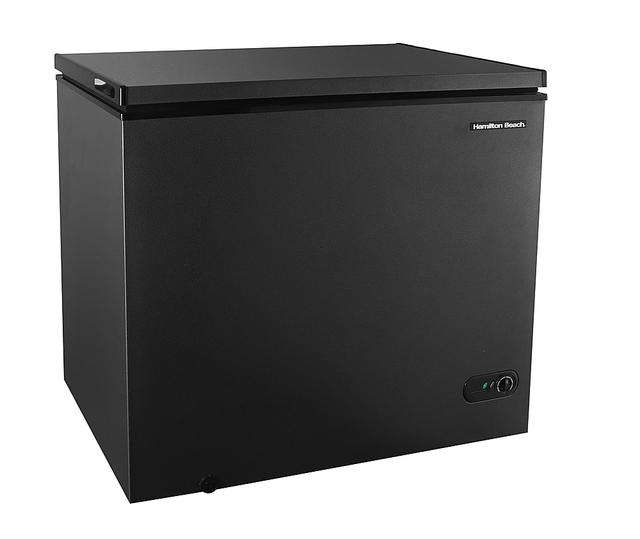 Hamilton Beach - 7.0 Cu Ft Chest Freezer with Unique Granite Finish - Black