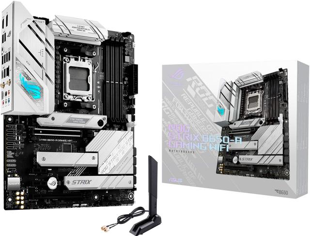 ASUS - ROG STRIX B650-A GAMING WIFI (Socket AM5) AMD B650 ATX DDR5 Wi-Fi 6E Motherboard - White