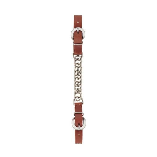 Weaver Leather Canyon Rose Single Flat Link Nickel Plated Chain Curb Strap