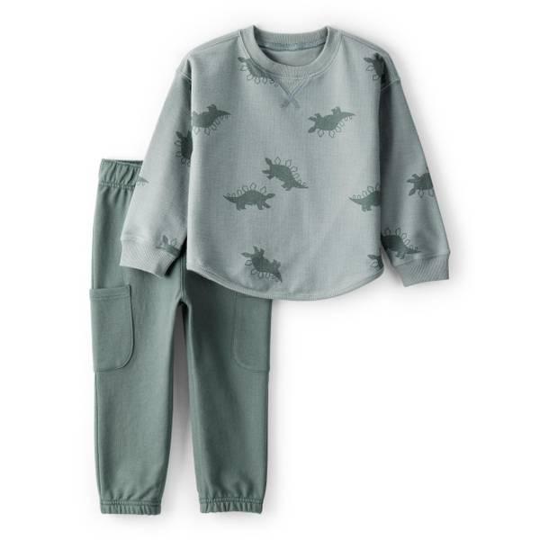 Carter's Toddler Boy's Dinosaur French Terry Long-Sleeve Tee Pant Set