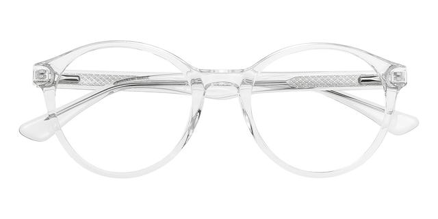 Round Eyeglasses, Full Frame Crystal Plastic - FP2080