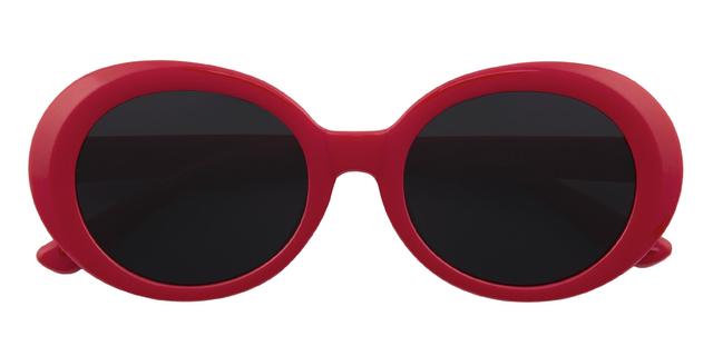 Round Sunglasses, Full Frame Red Plastic - SUP1160