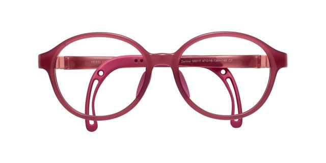 Poet Rose Flexible Plastic Round Pre-Teens Blue Light Glasses - Zerlina