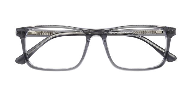 Gray Classic Acetate Rectangle Full-Rim Blue Light Glasses - Plan