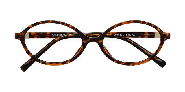 Tortoise Hipster Lightweight TR90 Oval Blue Light Glasses - Ubell