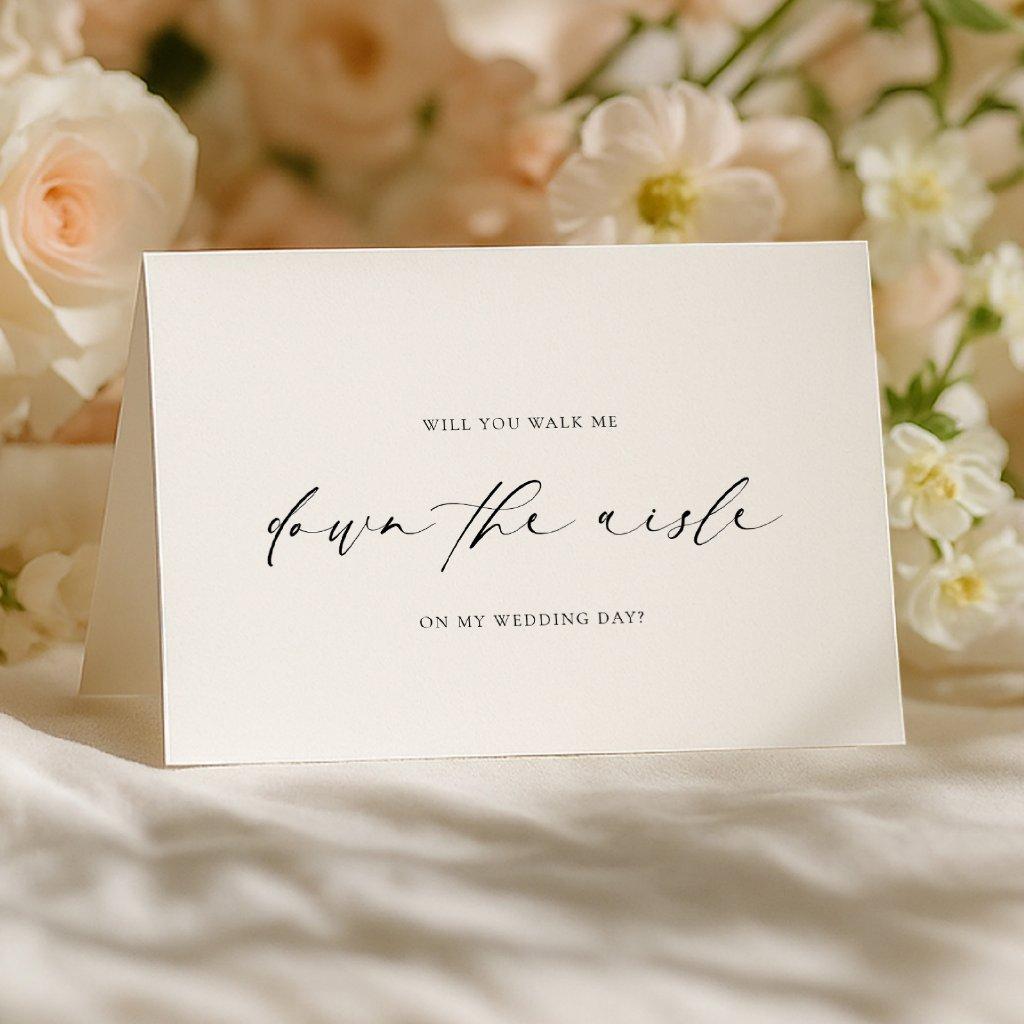 Ellesmere Walk Me Down The Aisle Proposal Card