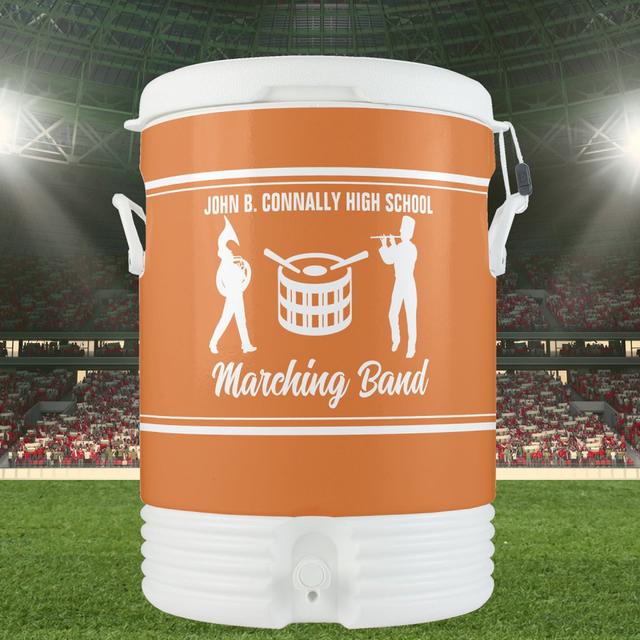 Orange Marching Band Custom High School Beverage Cooler